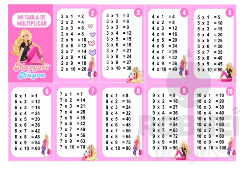 Barbie Tabla de Multiplicar